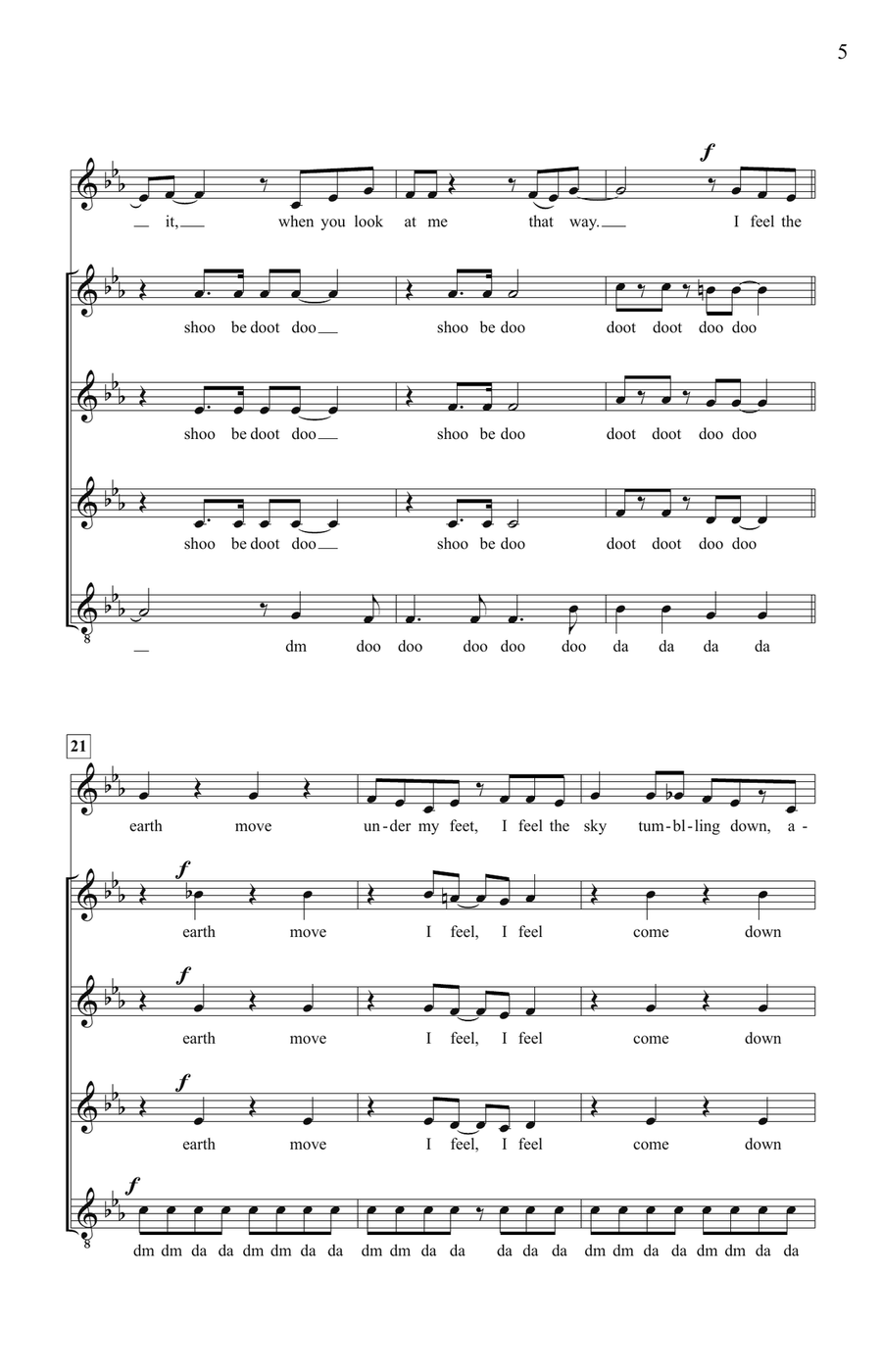 I Feel The Earth Move SSAA scores gallery preview page 4
