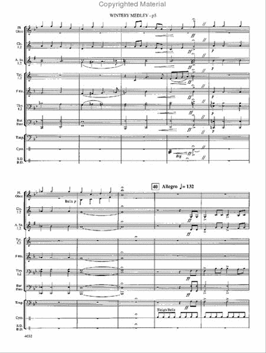 Festive Yuletide Cameos Concert Band scores gallery preview page 5