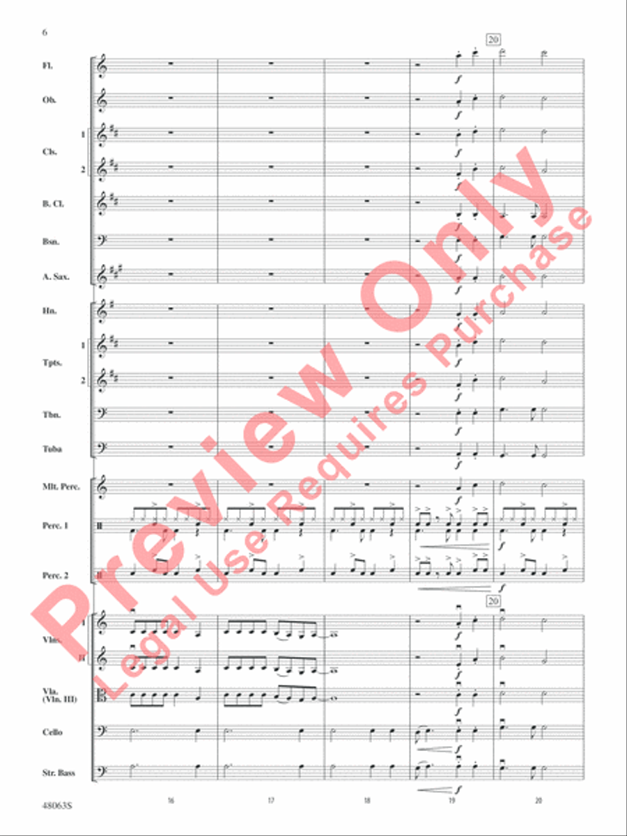 Danger Zone from Top Gun Danger Zone from Top Gun Full Orchestra scores gallery preview page 7