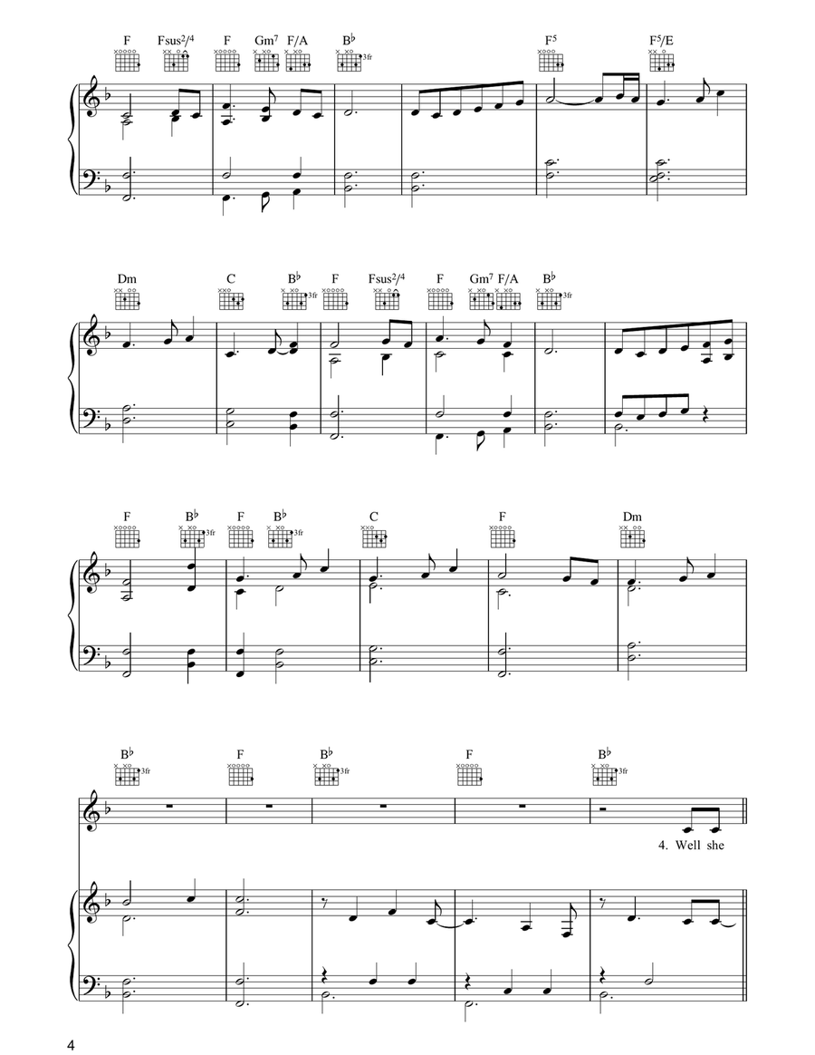 The Lakes Of Pontchartrain Acoustic Guitar scores gallery preview page 4