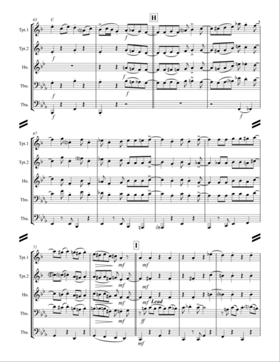 Doctor Jazz (for Brass Quintet) Brass Quintet scores gallery preview page 6