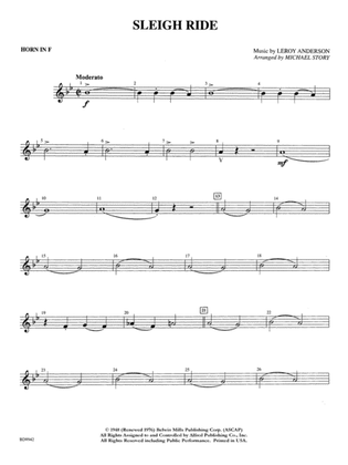 Sleigh Ride: 1st F Horn