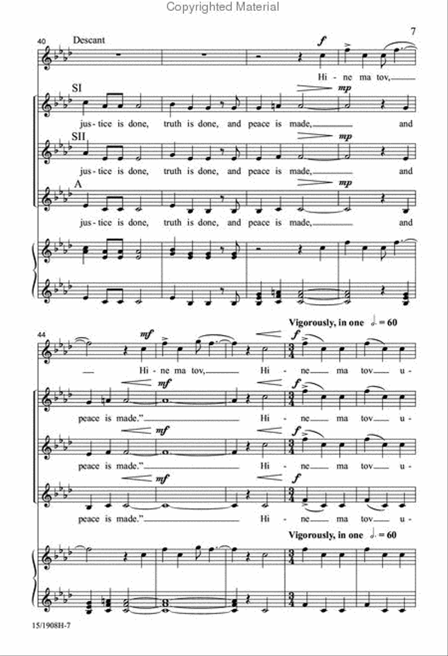 On Justice, Truth, and Peace SSA scores gallery preview page 6
