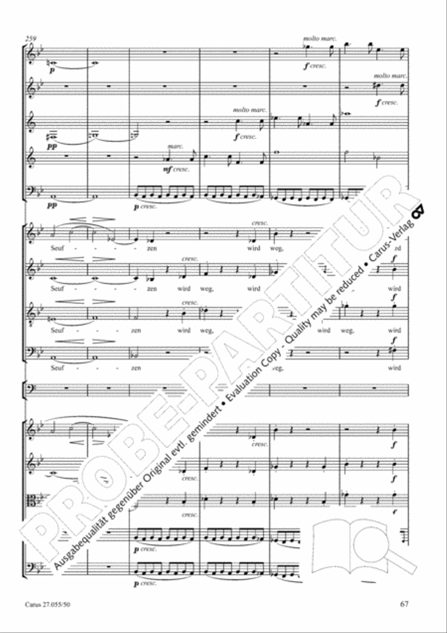 Ein Deutsches Requiem (German Requiem) 4-Part scores gallery preview page 74