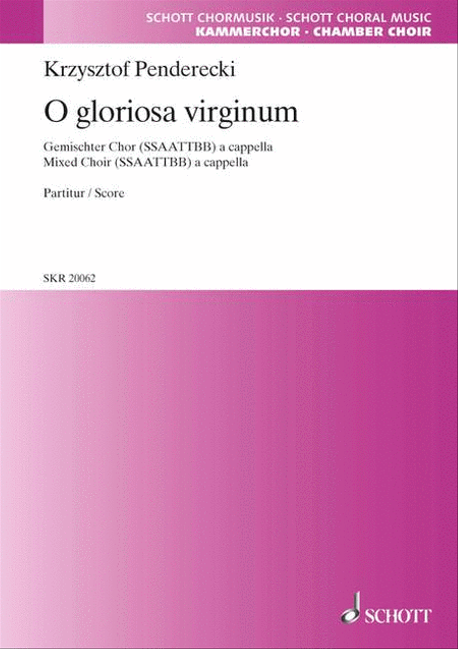 O gloriosa virginum Divisi scores gallery preview page 1