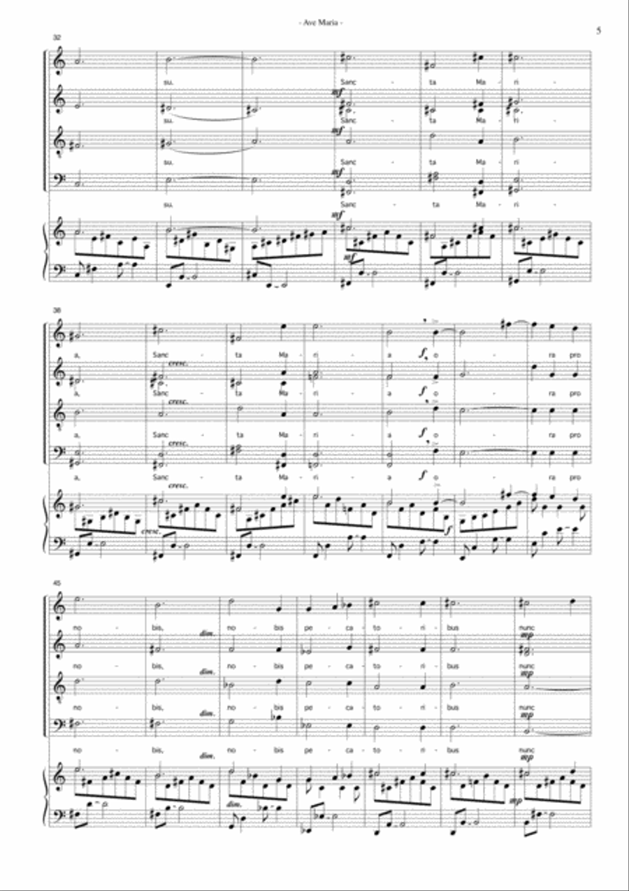 Ave Maria & Pater Noster 4-Part scores gallery preview page 5