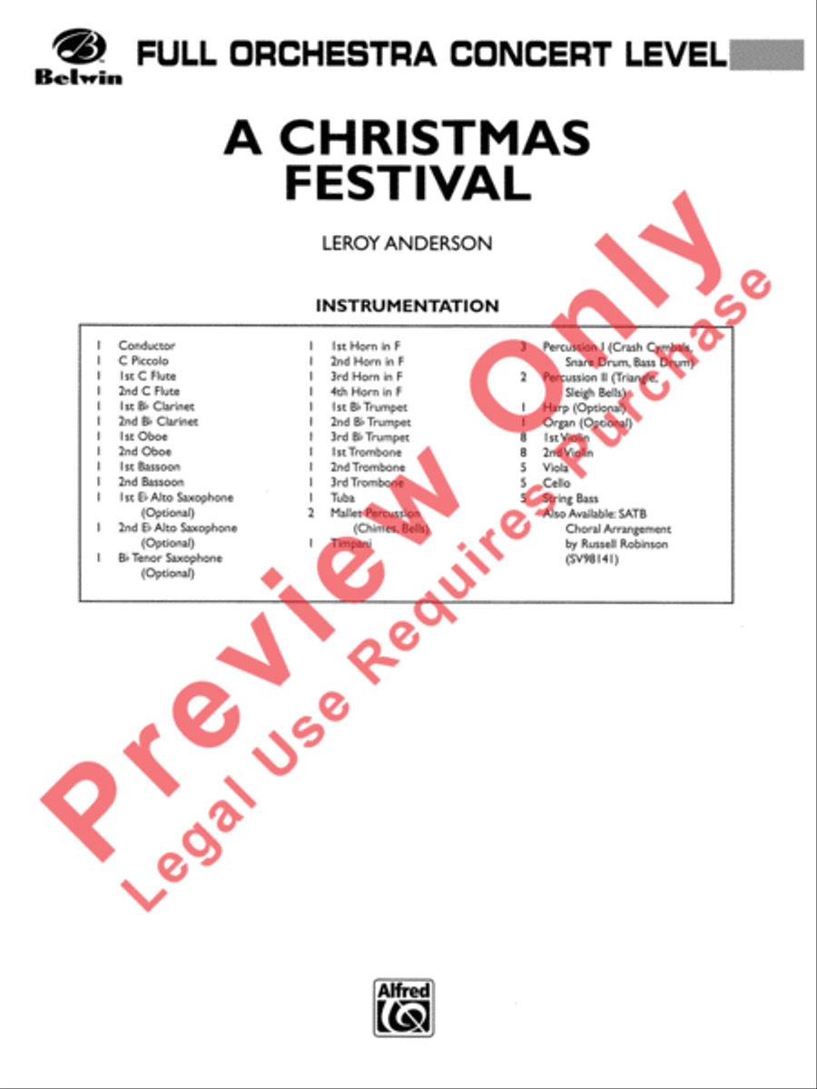 A Christmas Festival Full Orchestra scores gallery preview page 2