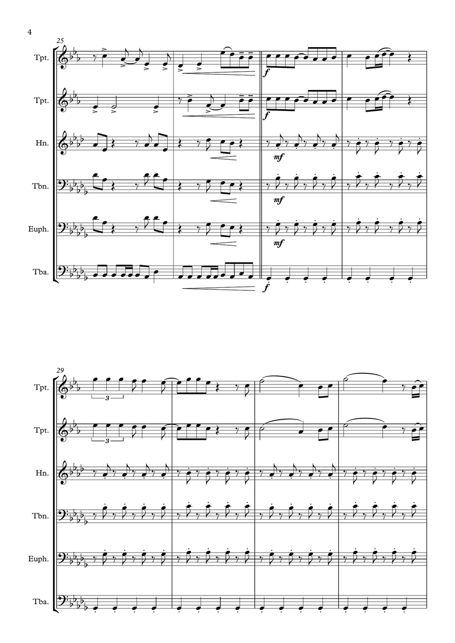Under Pressure Brass Ensemble scores gallery preview page 4