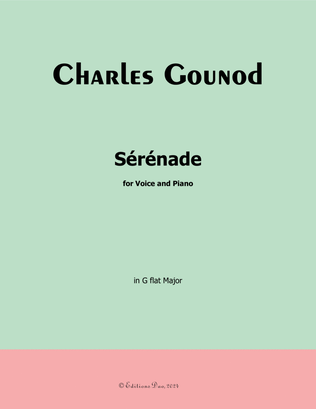 Book cover for Sérénade,by Gounod,in G flat Major