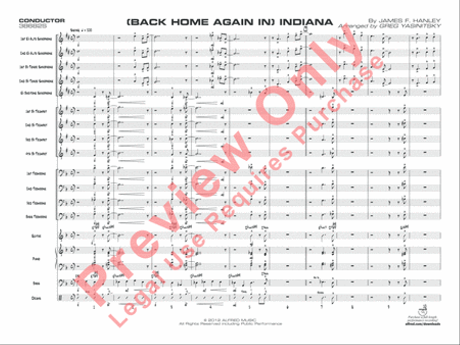 (Back Home Again In) Indiana Jazz Ensemble scores gallery preview page 4