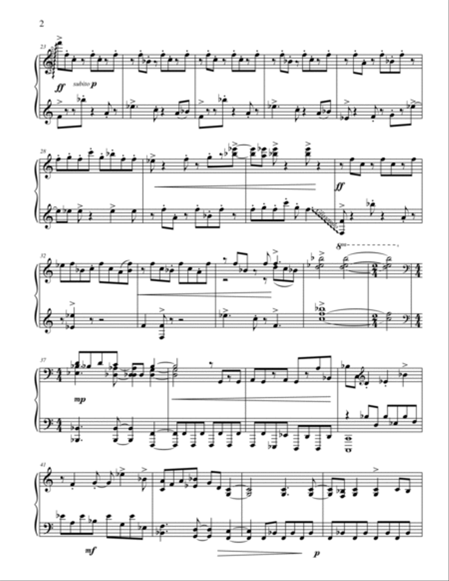 Chance of Rain Piano Solo scores gallery preview page 2