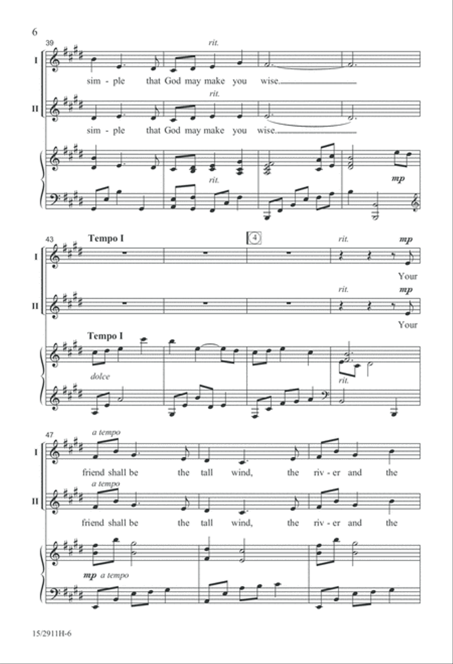 Your Friend Shall Be the Tall Wind 2-Part scores gallery preview page 7