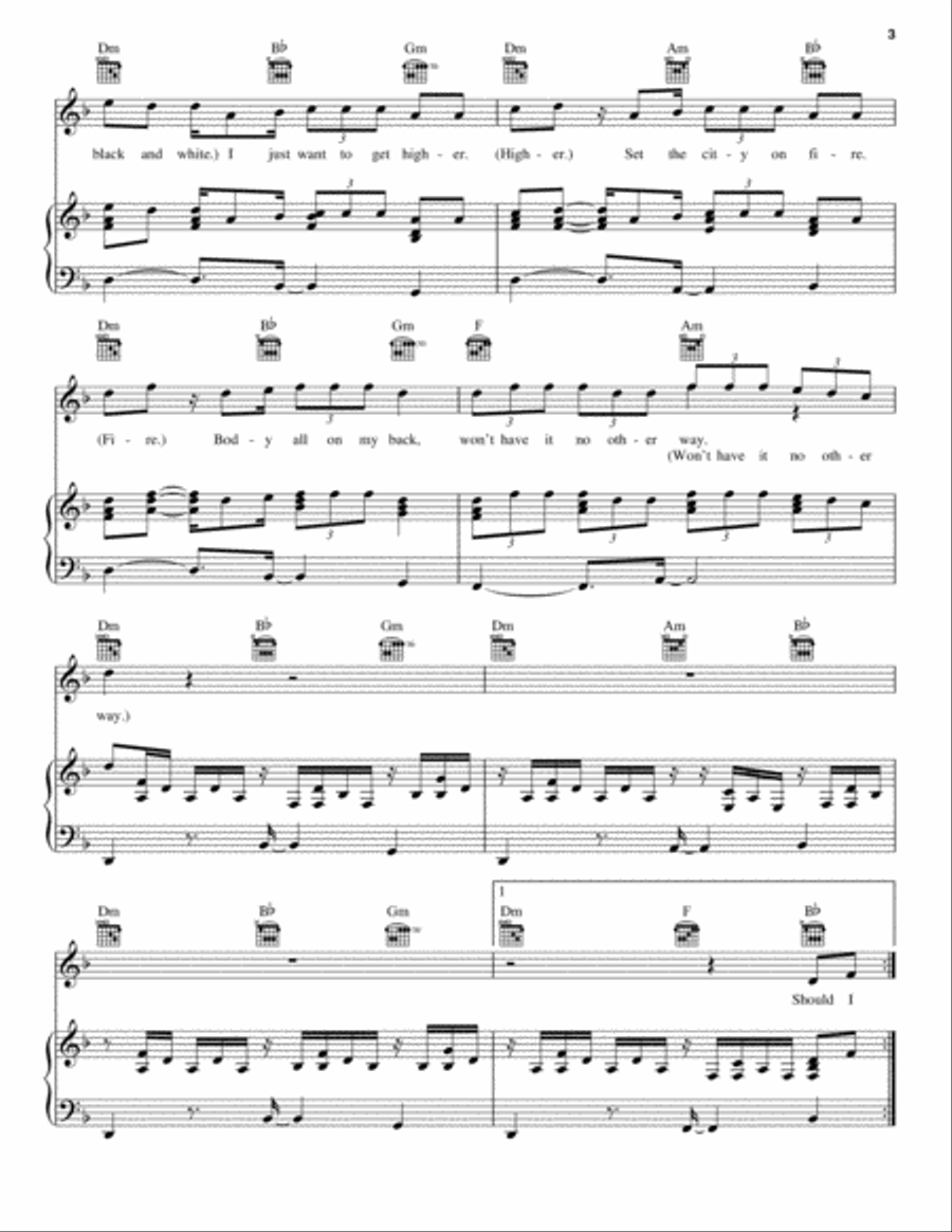 Black And White Black And White Piano, Vocal, Guitar scores gallery preview page 3