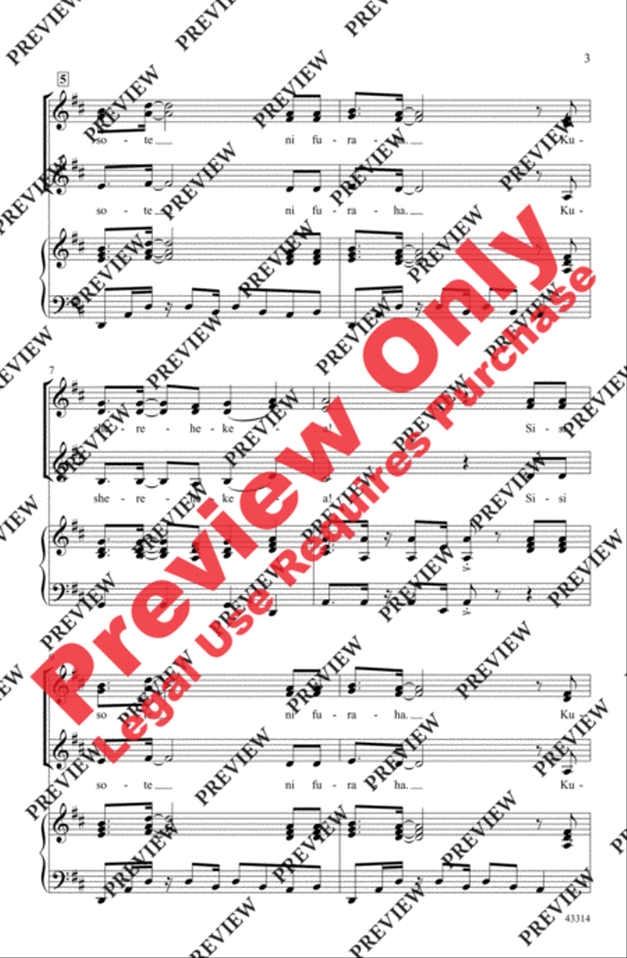Sisi Sote Sisi Sote Women's Choir scores gallery preview page 3