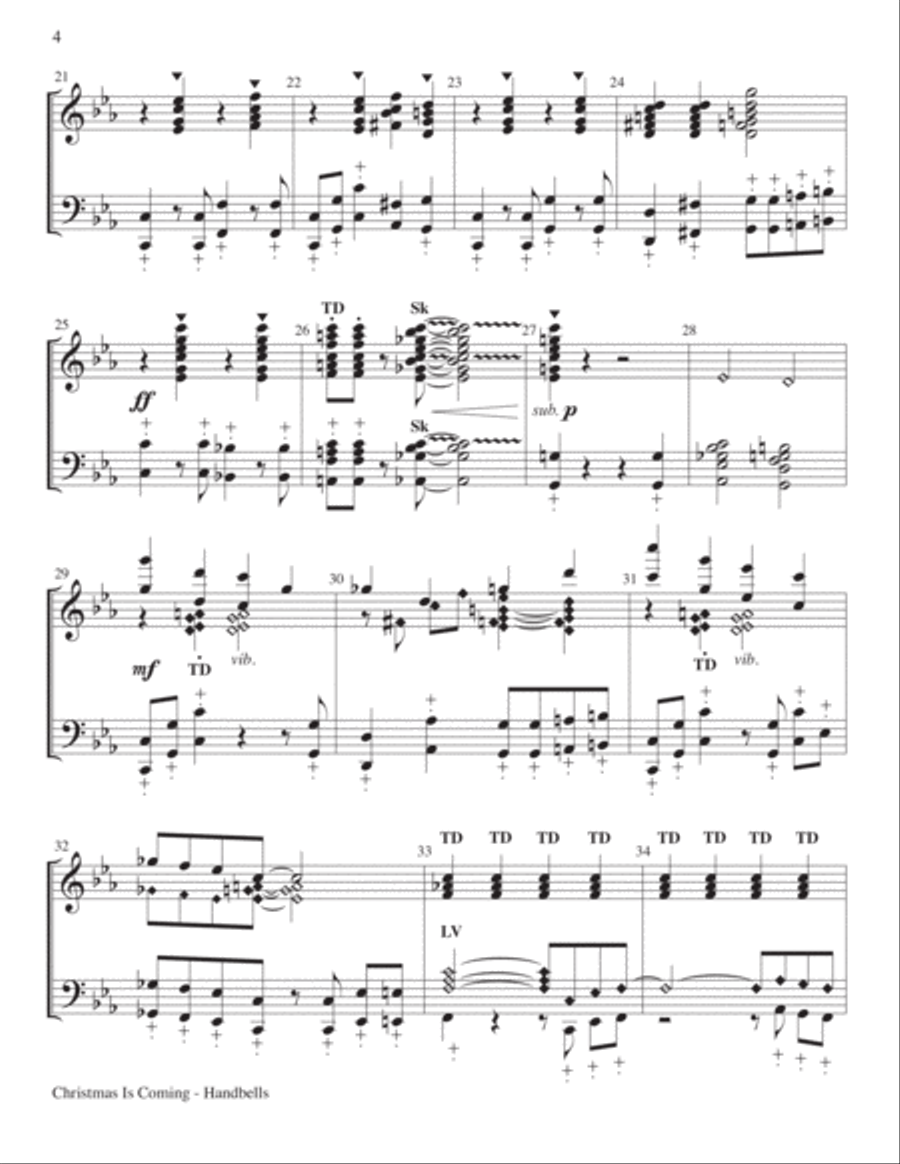 Christmas Is Coming Choir scores gallery preview page 4