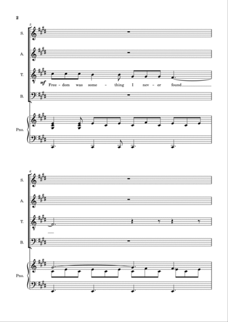 Dead Man Walking 4-Part scores gallery preview page 3