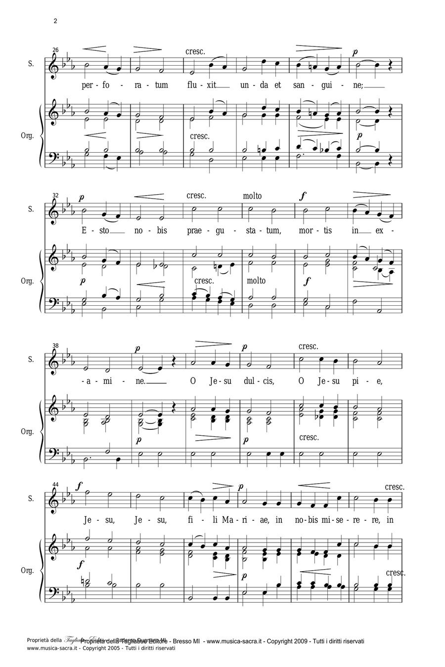 AVE VERUM - C. Gounod - Soprano (or any instrument in C) and Organo Soprano Voice scores gallery preview page 2