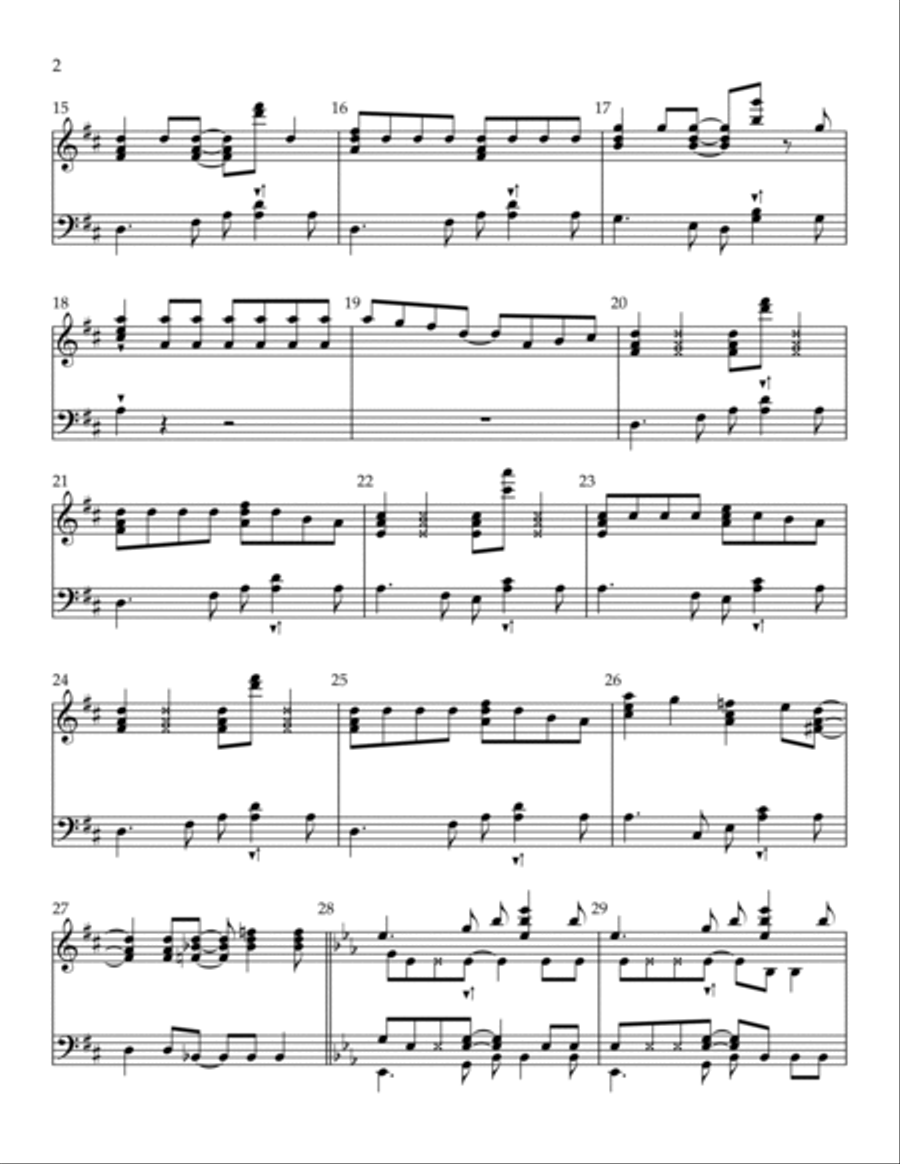 Purple People Eater(tm) - Score Only Handbell Choir scores gallery preview page 2