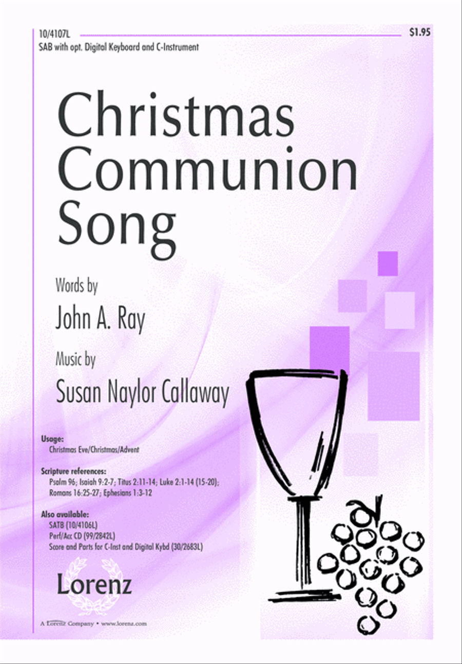 Christmas Communion Song 3-Part scores gallery preview page 1