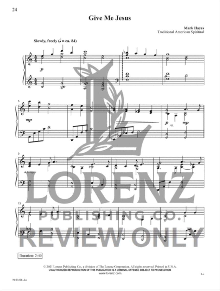 The Best of Mark Hayes for the Intermediate Pianist Piano Solo scores gallery preview page 17