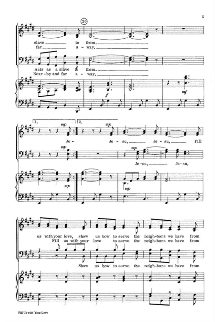 Fill Us With Your Love Fill Us With Your Love 4-Part scores gallery preview page 4