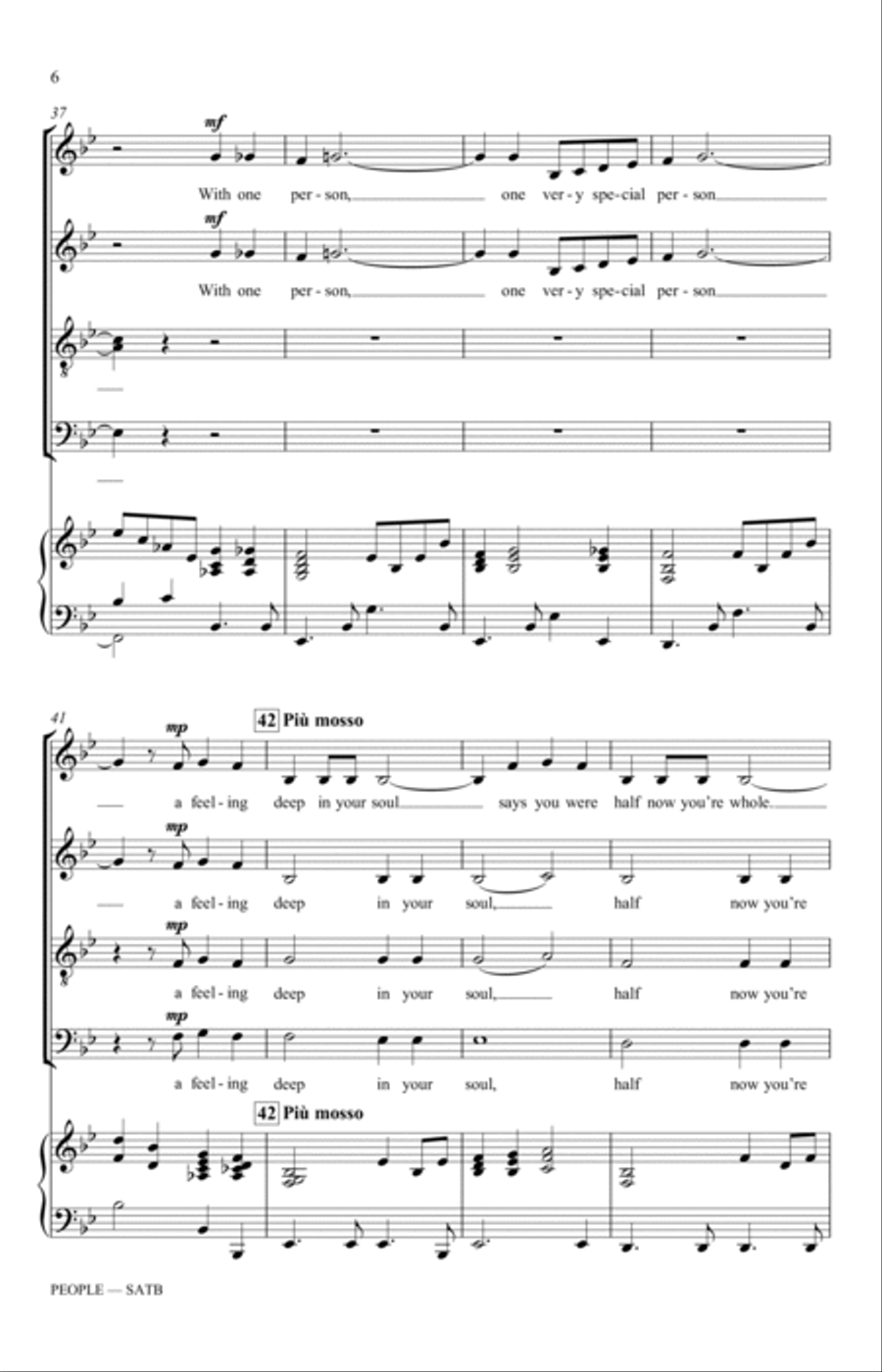People (from Funny Girl) (arr. Mac Huff) 4-Part scores gallery preview page 6