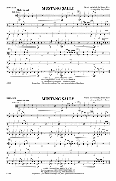 Mustang Sally: Drums