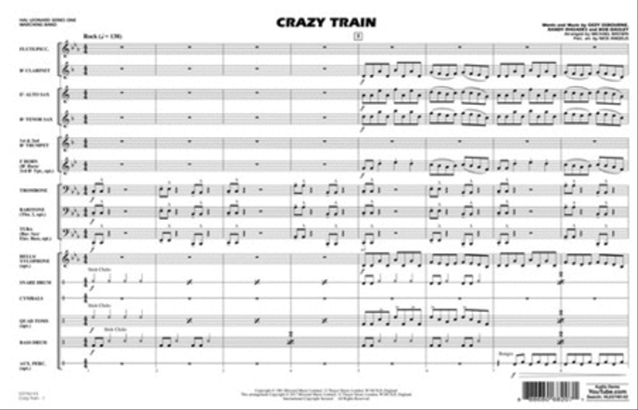 Crazy Train Marching Band scores gallery preview page 2