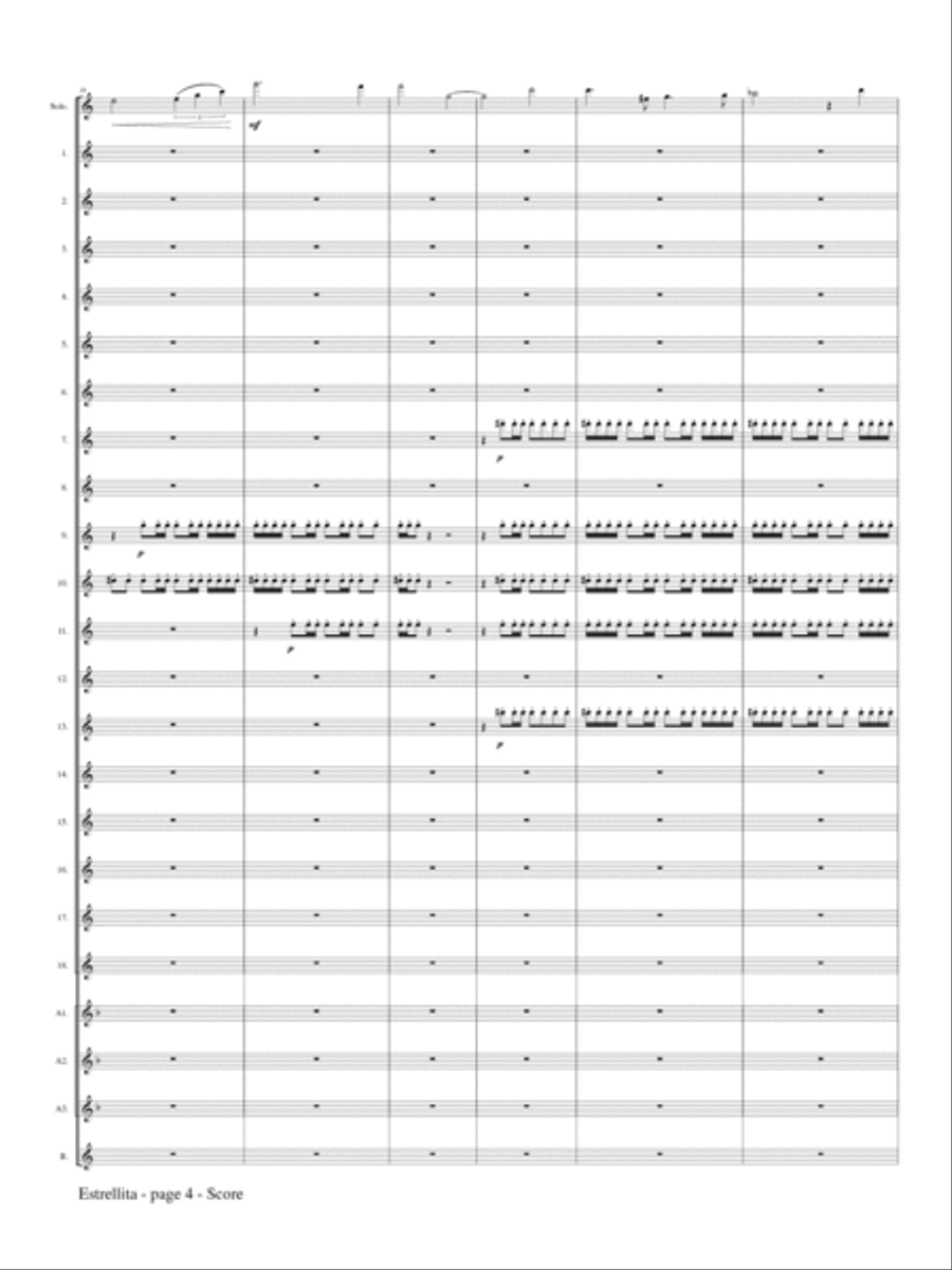 Estrellita for Flute Choir Flute Choir scores gallery preview page 4