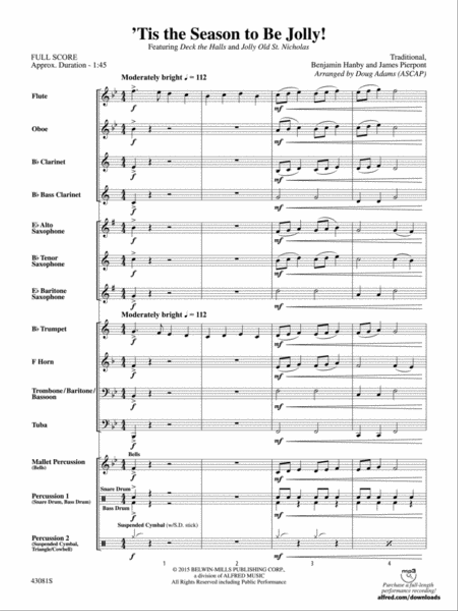 'Tis the Season to Be Jolly!: Score Concert Band scores gallery preview page 2