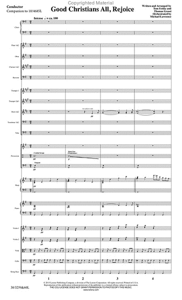 Good Christians All, Rejoice - Orchestral Score and Parts image number null