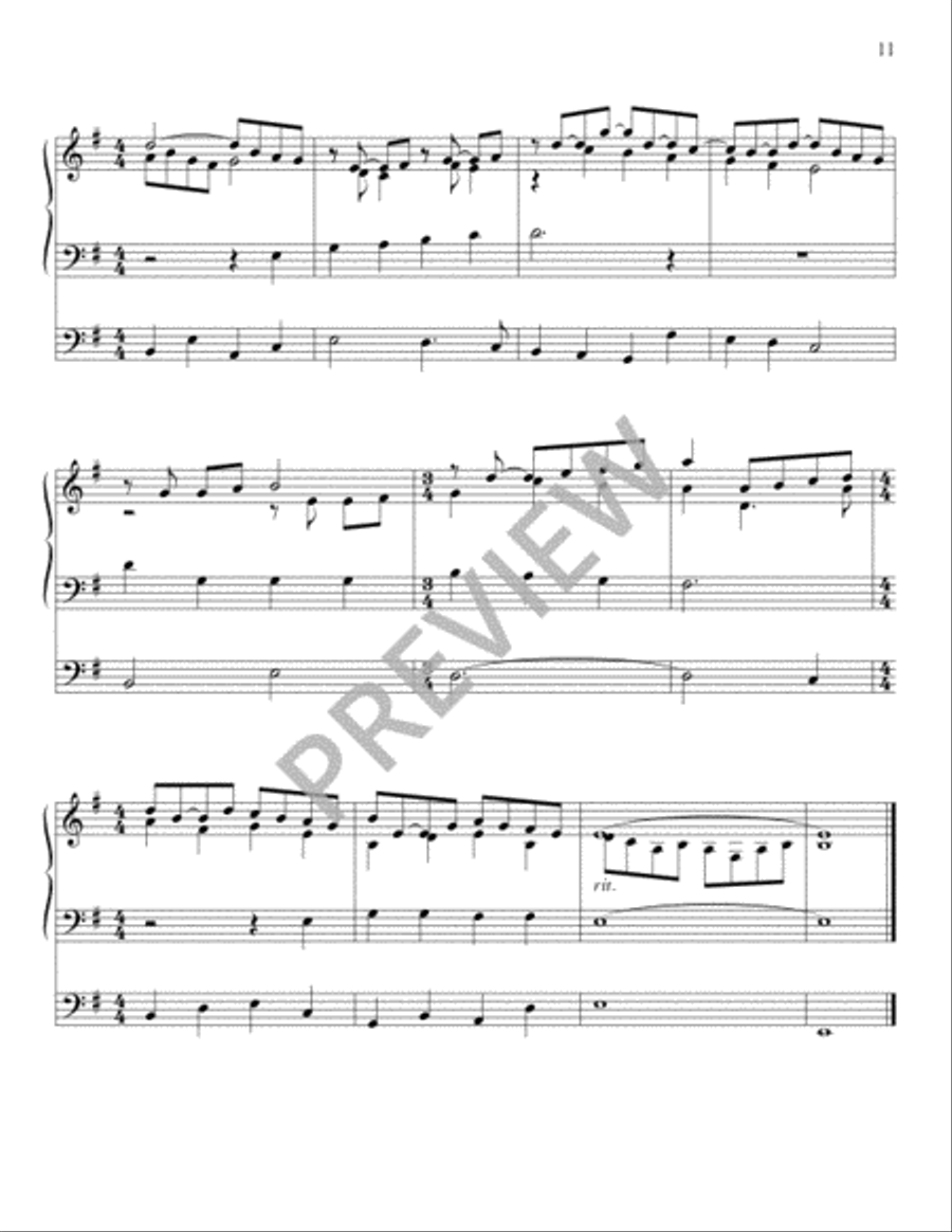 Ten Seasonal Hymn Tune Preludes for the Church Year Organ scores gallery preview page 12