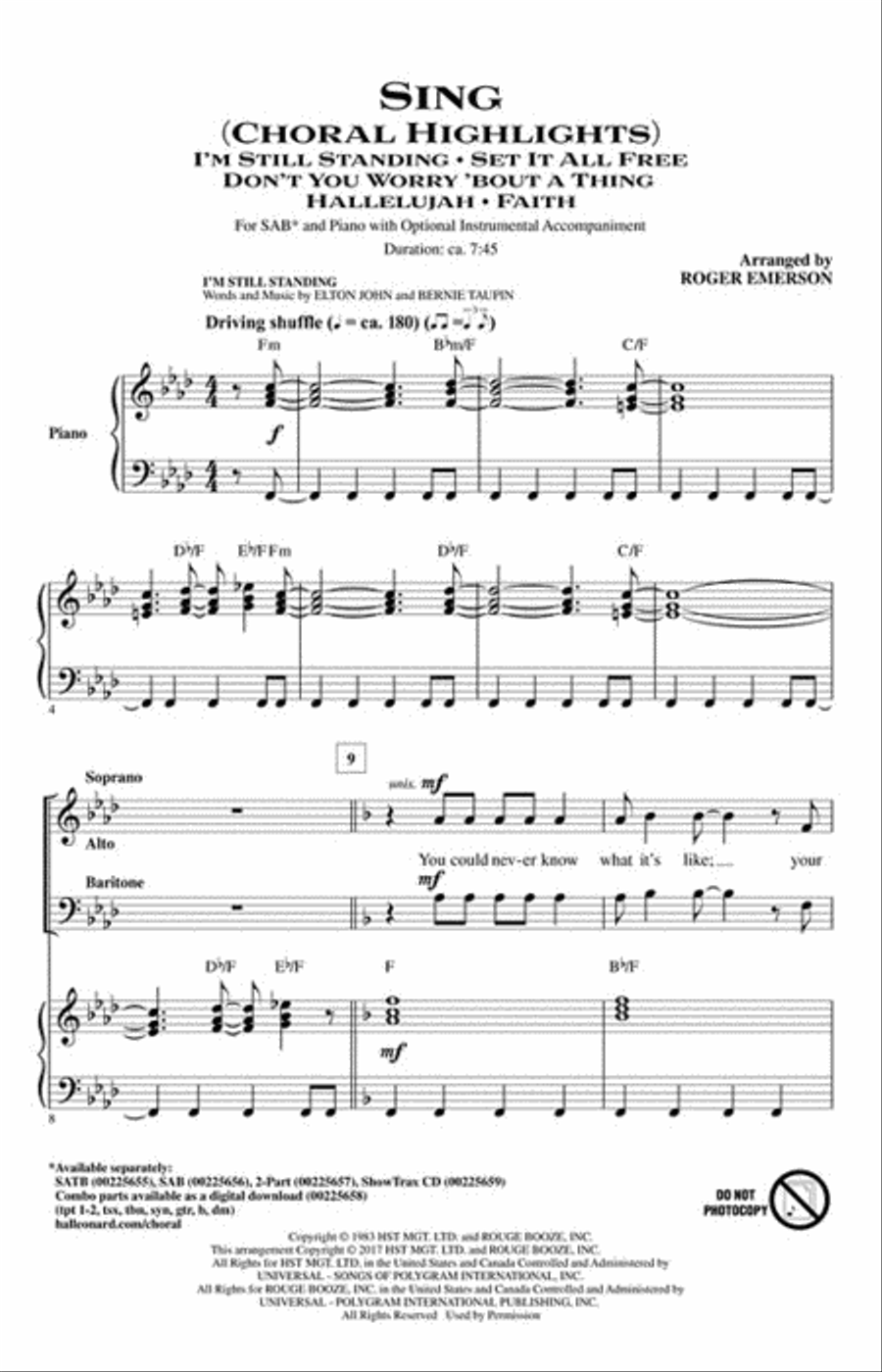 Sing Sing 3-Part scores gallery preview page 2