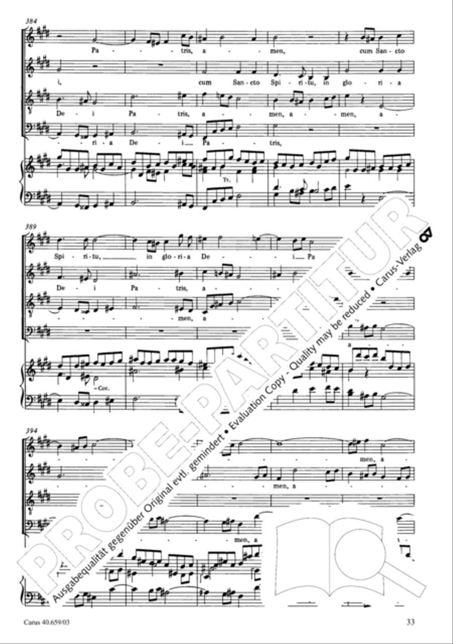 Mass in A flat major (Messe in As) 4-Part scores gallery preview page 34