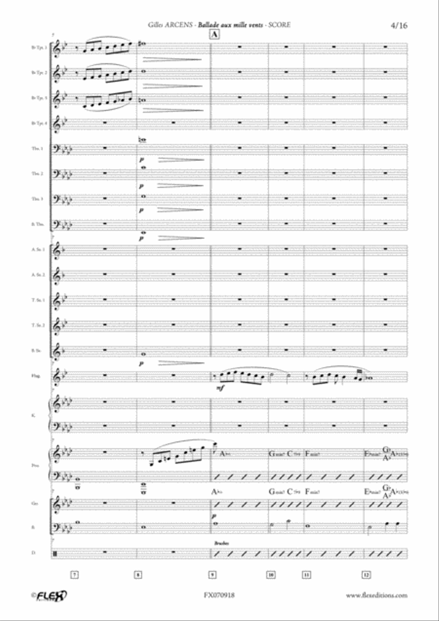 Ballade aux mille vents Big Band scores gallery preview page 4
