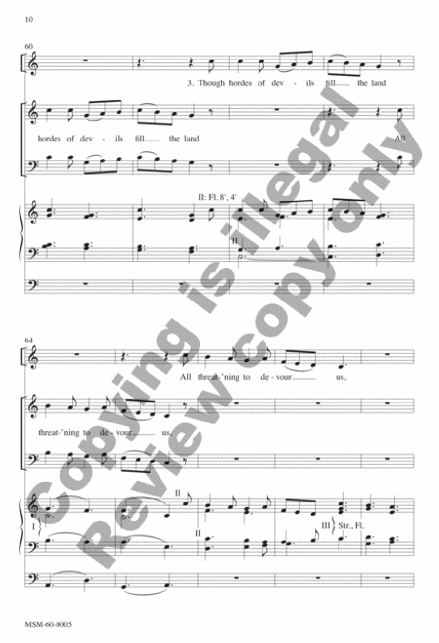 A Mighty Fortress Is Our God (Choral Score) 4-Part scores gallery preview page 10