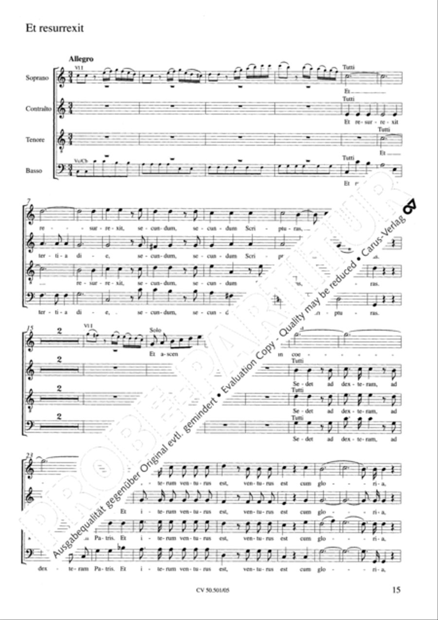 Mass in C Major 4-Part scores gallery preview page 16