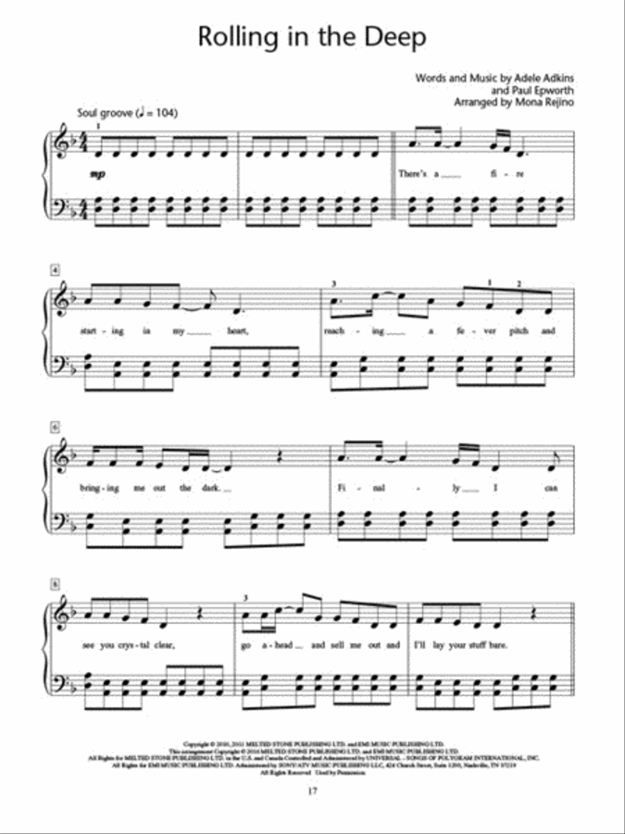 Adele – Popular Songs Series Piano Method scores gallery preview page 5