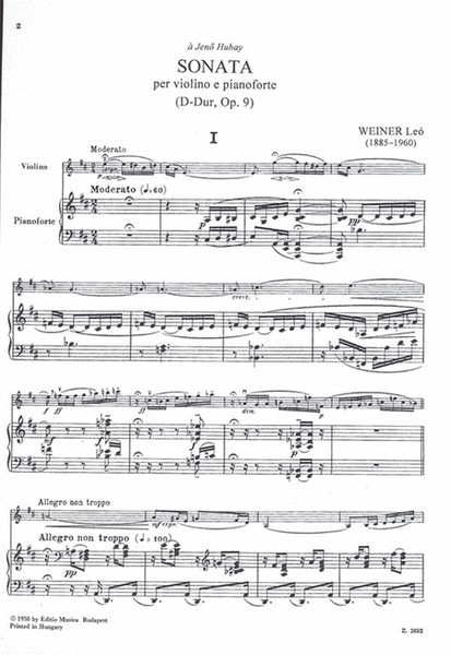 Sonate D-Dur op. 9