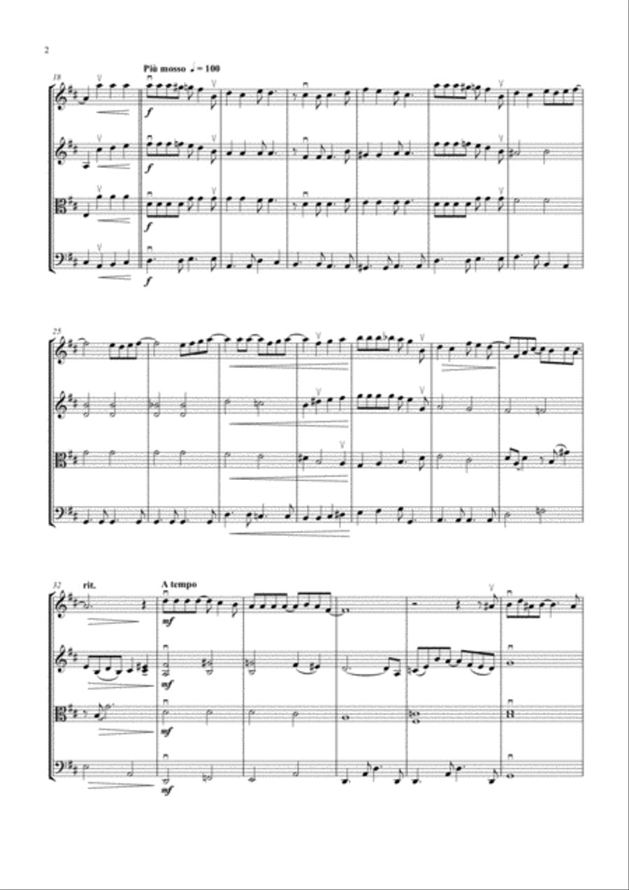 Thank You For The Music String Quartet scores gallery preview page 6