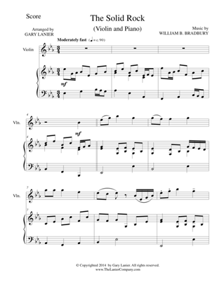 THE SOLID ROCK (Violin/Piano and Violin Part)
