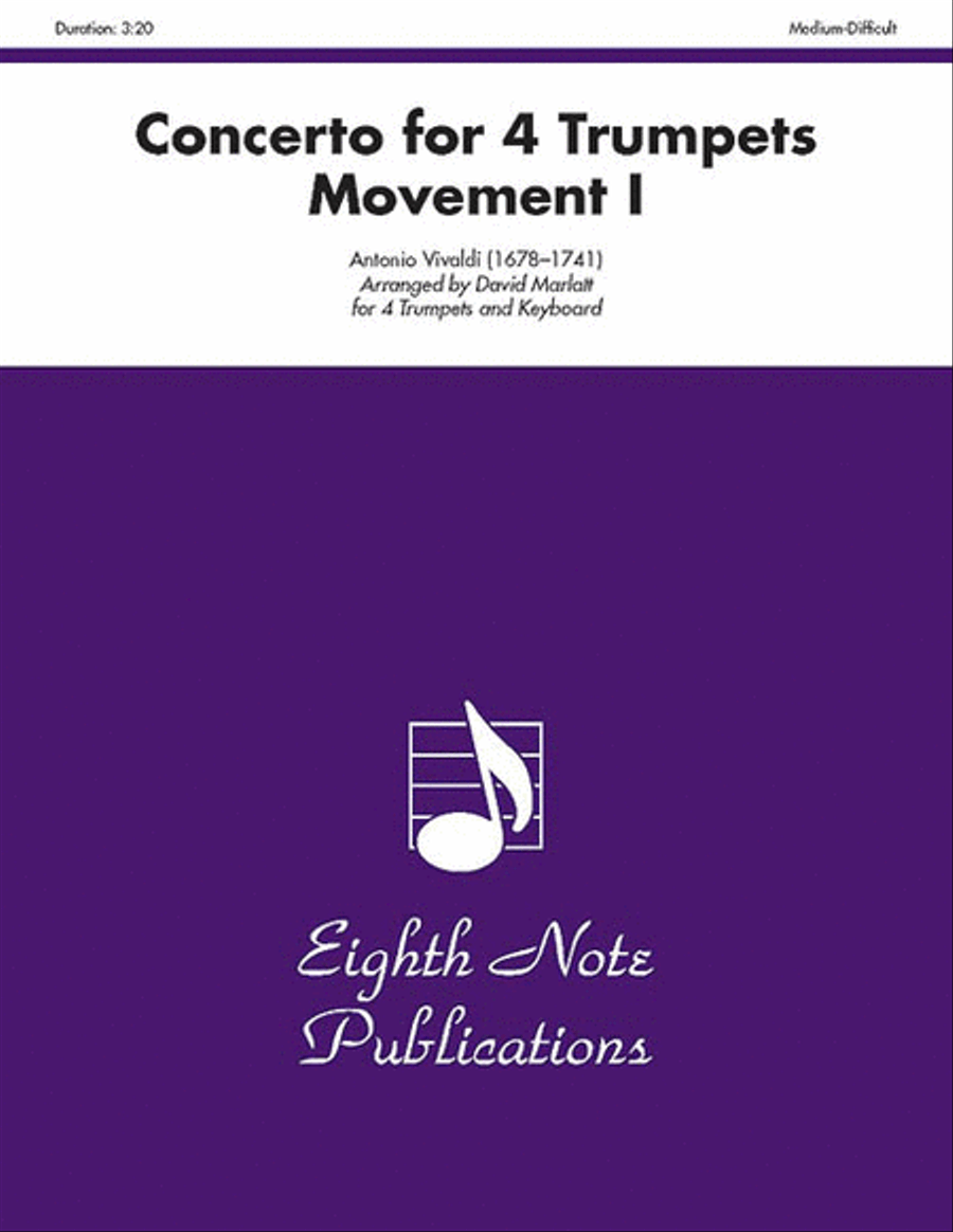 Concerto for 4 Trumpets (Movement I) Small Ensemble scores gallery preview page 1