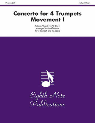 Book cover for Concerto for 4 Trumpets (Movement I)
