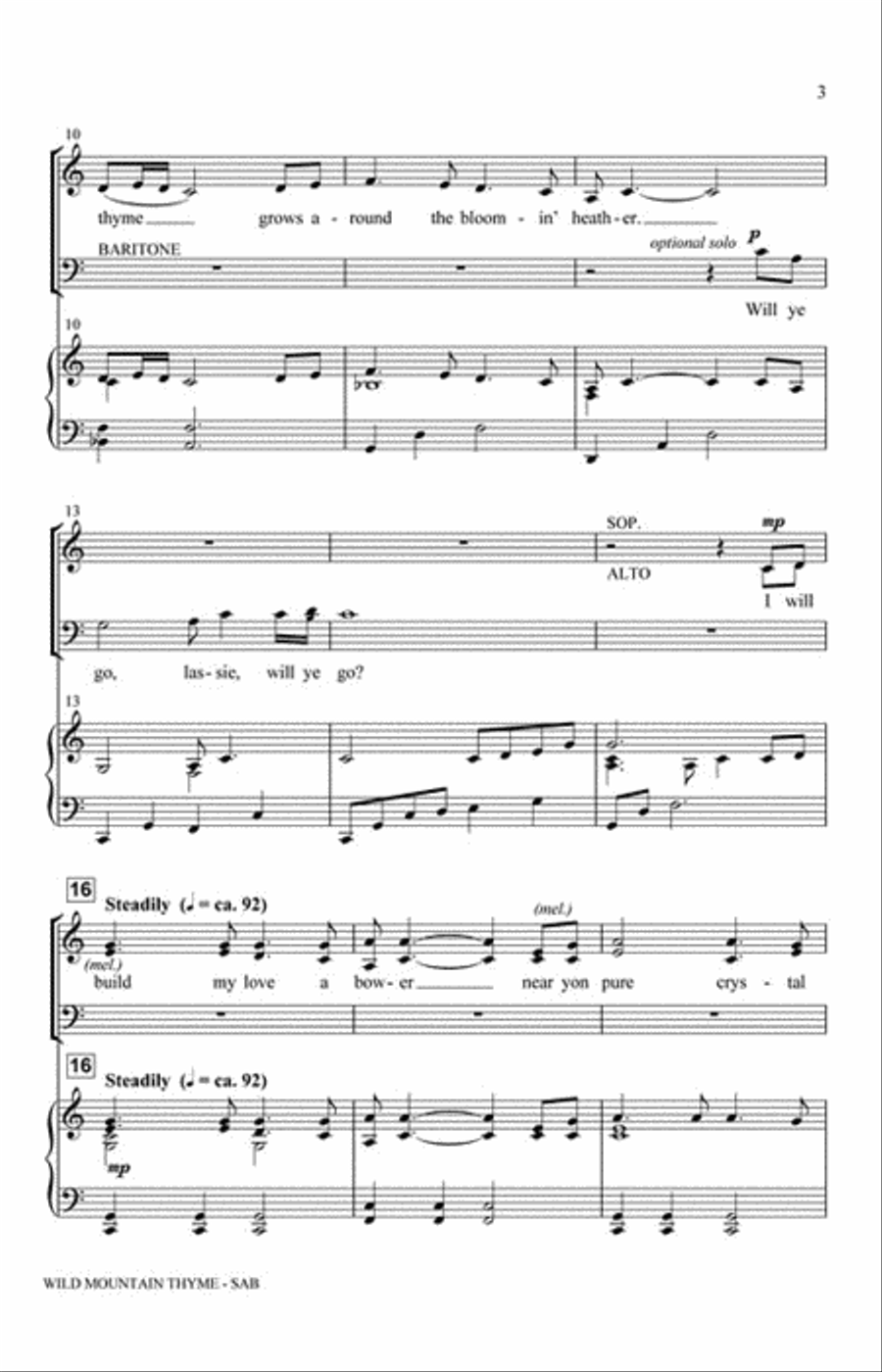 Wild Mountain Thyme 3-Part scores gallery preview page 3