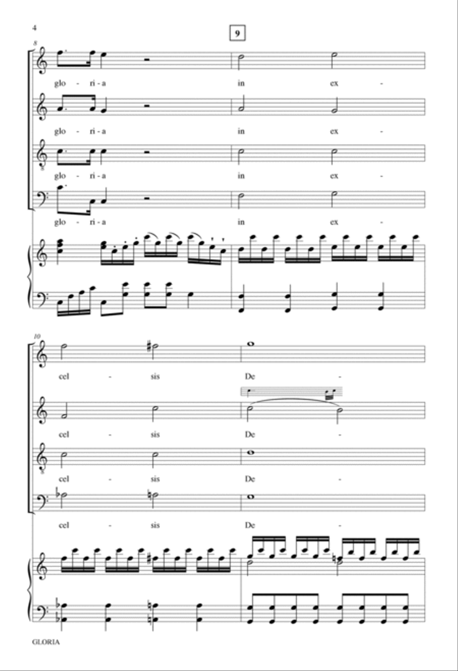 Gloria: from Mariazeller Messe 4-Part scores gallery preview page 4