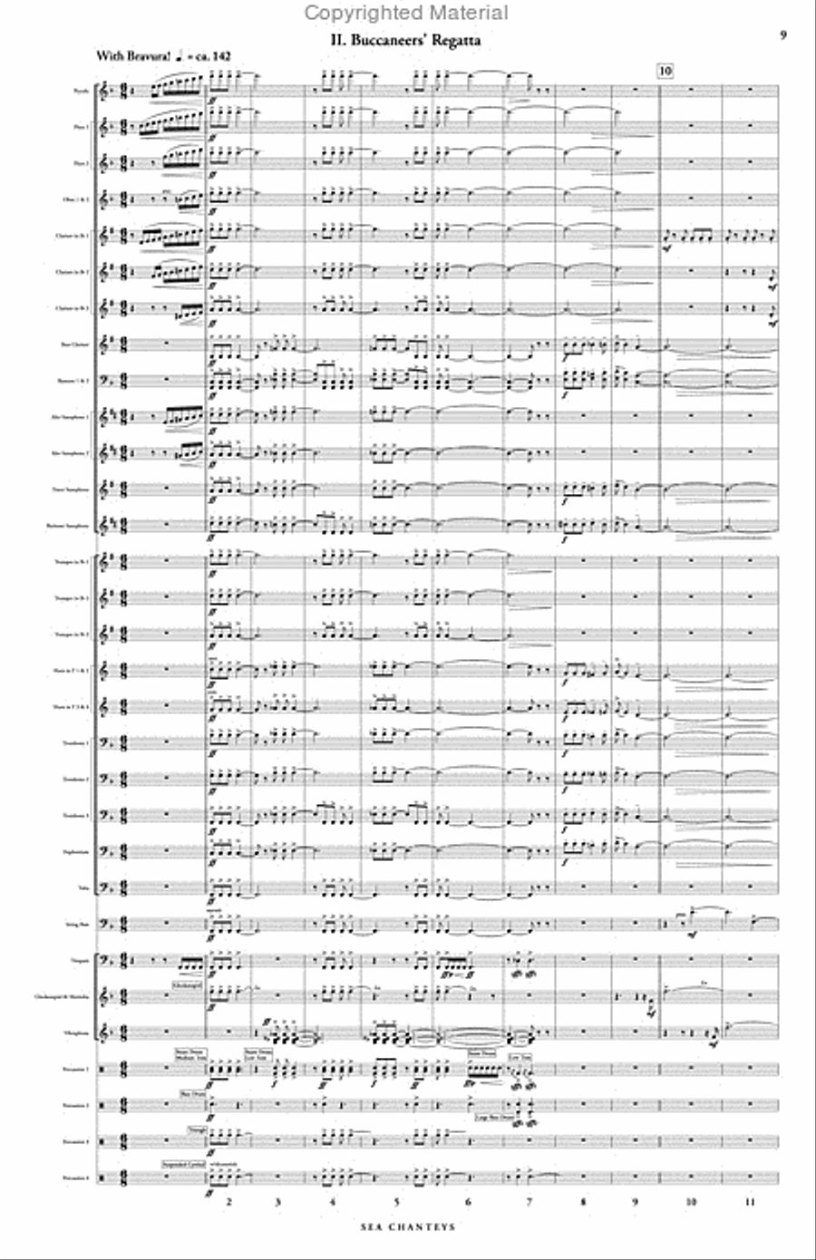 Sea Chanteys Concert Band scores gallery preview page 7