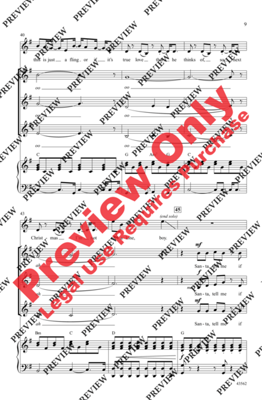 Santa Tell Me Santa Tell Me Women's Choir scores gallery preview page 24