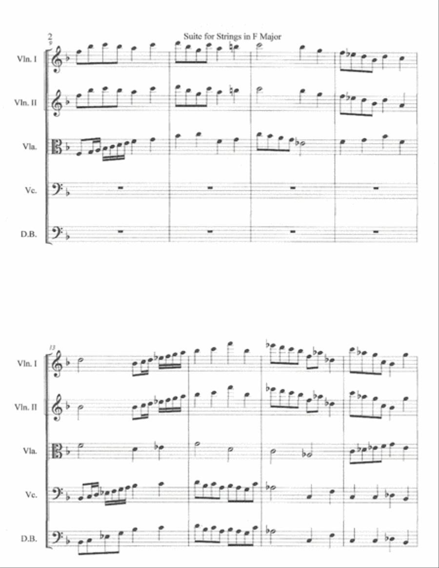 Suite for Strings in F Major--String Orchestra Set String Orchestra scores gallery preview page 2