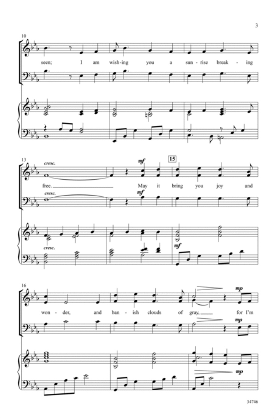 Wishing You a Sunrise 3-Part scores gallery preview page 2