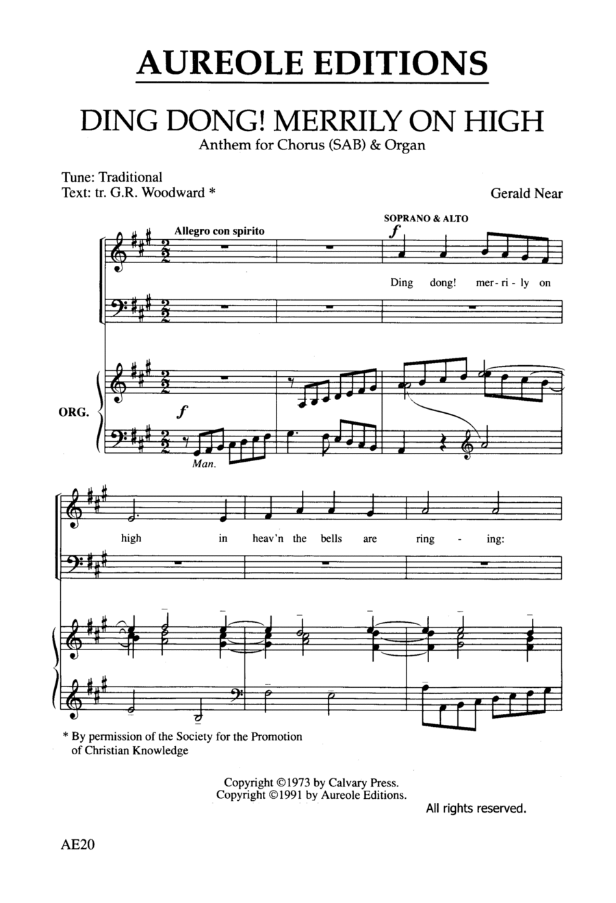 Ding Dong! Merrily on High 3-Part scores gallery preview page 1